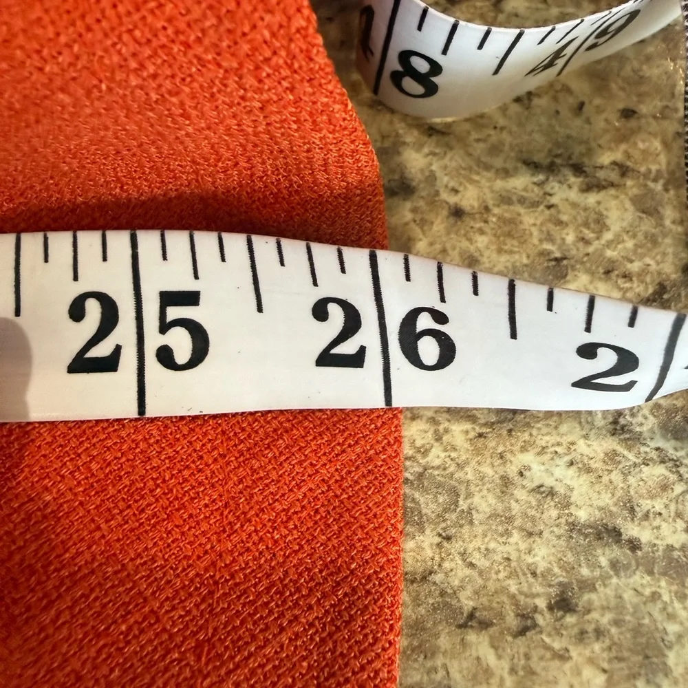 Anne Klein Orange Flared Midi Skirt